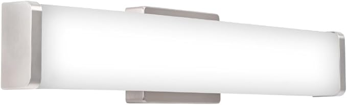 LEDVANCE Sylvania 24" Modern Vanity Lights for Bathroom, 22W, 5 Temperature Select (2700K/3000K/3500K/4000K/6000K), Dimmable, Square Shape, Brush Nickel, with Accessories - 1 Pack (66559)