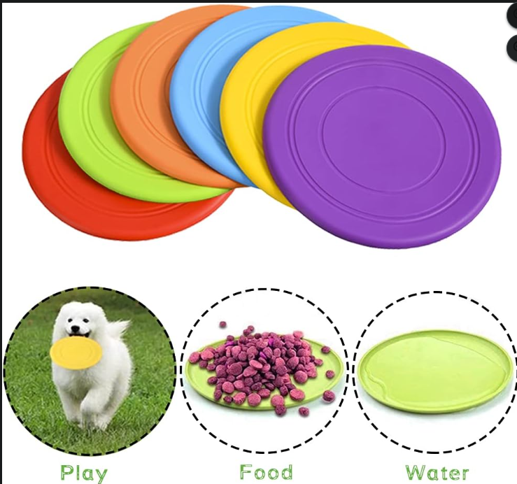 Soft Flying Disc Set for Dogs – 6 Pack Interactive Fetch Toys