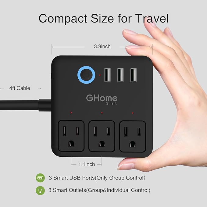 Smart Power Strip with USB – WiFi Surge Protector for Smart Home
