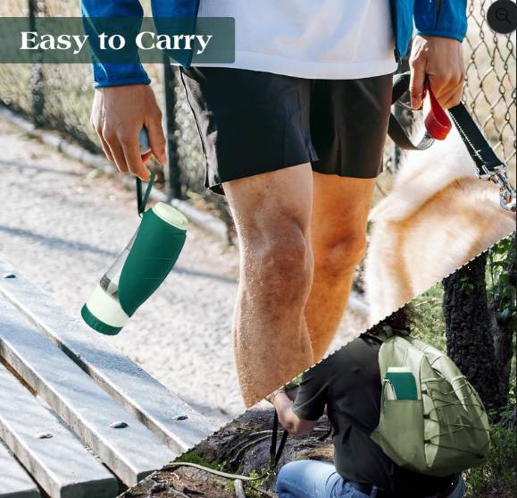 Portable Dog Water Bottle with Food Container