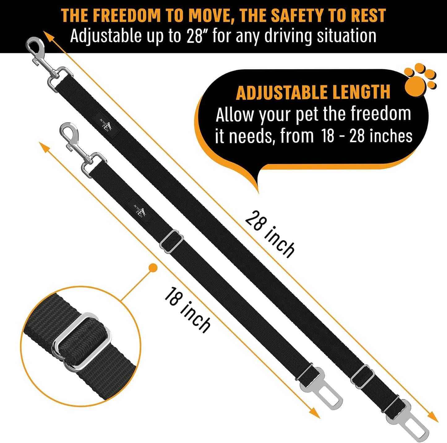 Dog Car Seat Belt – Adjustable Safety Harness for Travel
