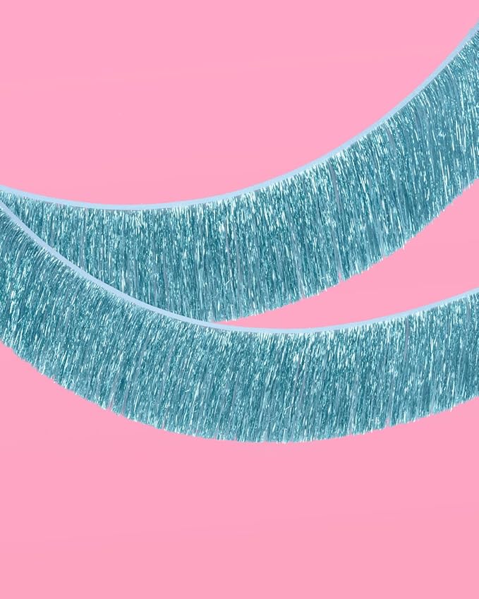 xo, Fetti Blue Fringe Banner - 5 Ft. | Bachelorette Party Decorations, Birthday Party Decor, Baby Shower Supplies, Photo Booth Banner Backdrop