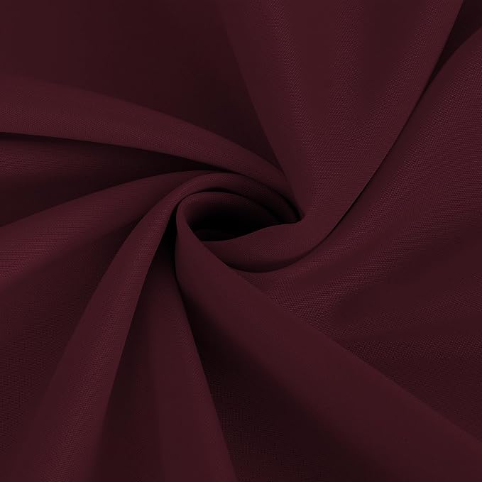 Fitable 6 Pack Burgundy Round Table Clothes - 90 Inches in Diameter - Stain Resistant and Washable Tablecloths, Polyester Fabric Table Covers for Wedding, Party, Banquet, Gathering