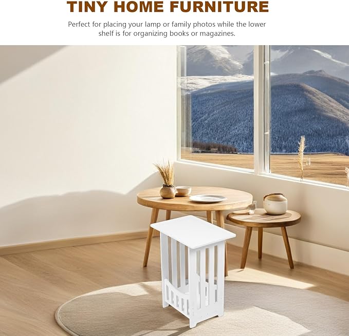 Mini Bedside Nightstand Table for Bedroom and Living Composite Stand with Smooth Surface Heavy-Duty Small Side Table for Lamps Plants and Daily Essentials Compact and Easy to Move