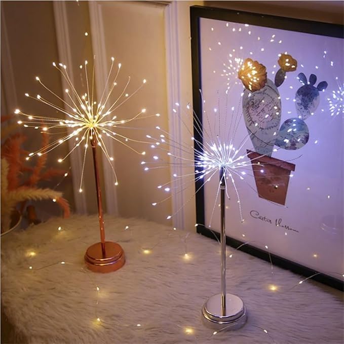 2-Pack Nest and Flowers Table Lights Fireworks - Decorative Lighting for Home, Living Room, Bedroom & Party, Ideal for Home Decor Enthusiasts & Party Planners.