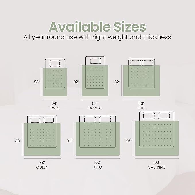 Utopia Bedding Comforter Duvet Insert, Quilted Comforter with Corner Tabs, Box Stitched Down Alternative Comforters Twin Size (Sage Green)