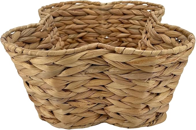 Dog Toy Storage Basket – Bone Shaped Wicker Pet Toy Organizer