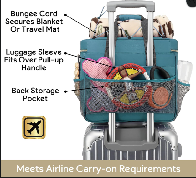 Pet Travel Bag Set with Collapsible Bowls
