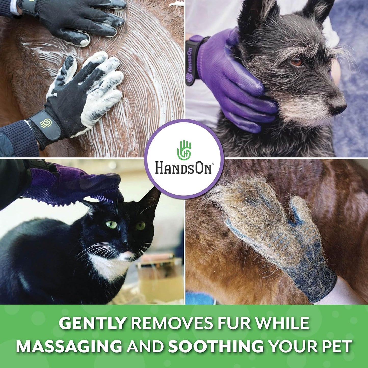 Pet Grooming Gloves – Deshedding & Bath Brush for Dogs & Cats