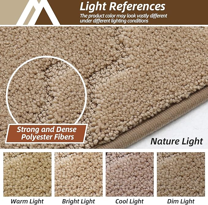 COSY HOMEER Kitchen Rugs 24"x36" Non-Slip Washable Kitchen Mats for Floor Absorbent Kitchen Carpet Soft Rugs for Kitchen,Sink Mat,Entrance,Area Rug,Beige