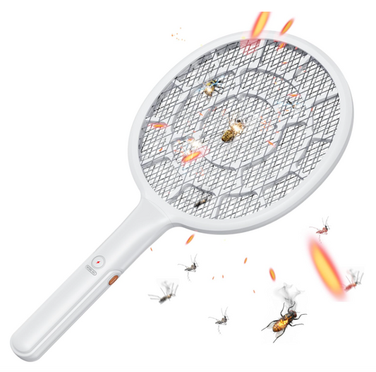 Electric fly swatter bug zapper for flies and mosquitoes