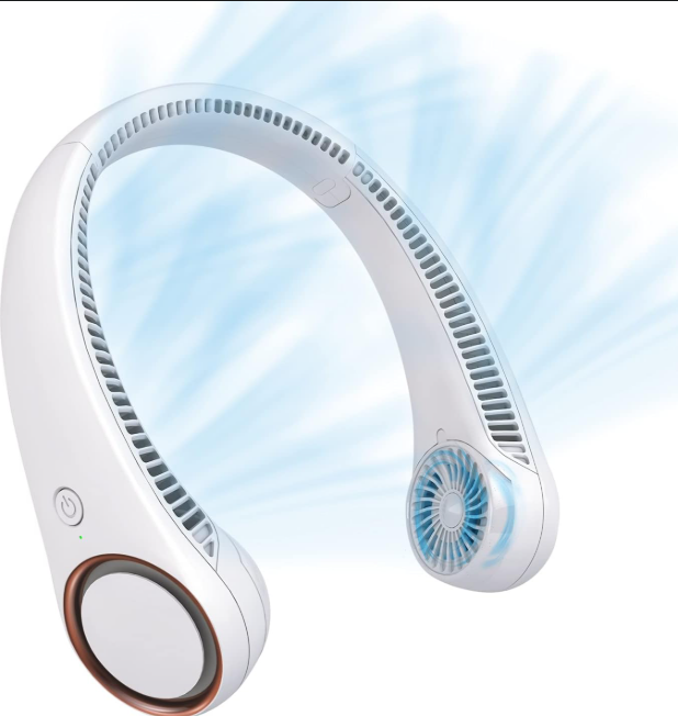 Portable Neck Fan Rechargeable Hands-Free Cooling Fan for Travel & Outdoor Use