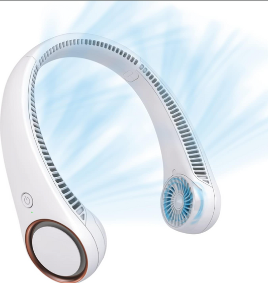 Portable Neck Fan Rechargeable Hands-Free Cooling Fan for Travel & Outdoor Use