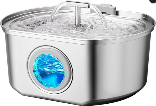 Stainless Steel Pet Water Fountain for Cats & Small Dogs