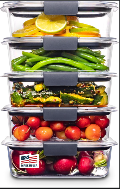 Food Storage Containers Set with Locking Lids (5-Pack)