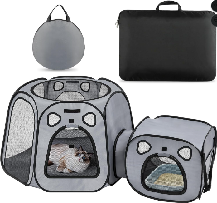 Portable Foldable Cat Playpen Tent