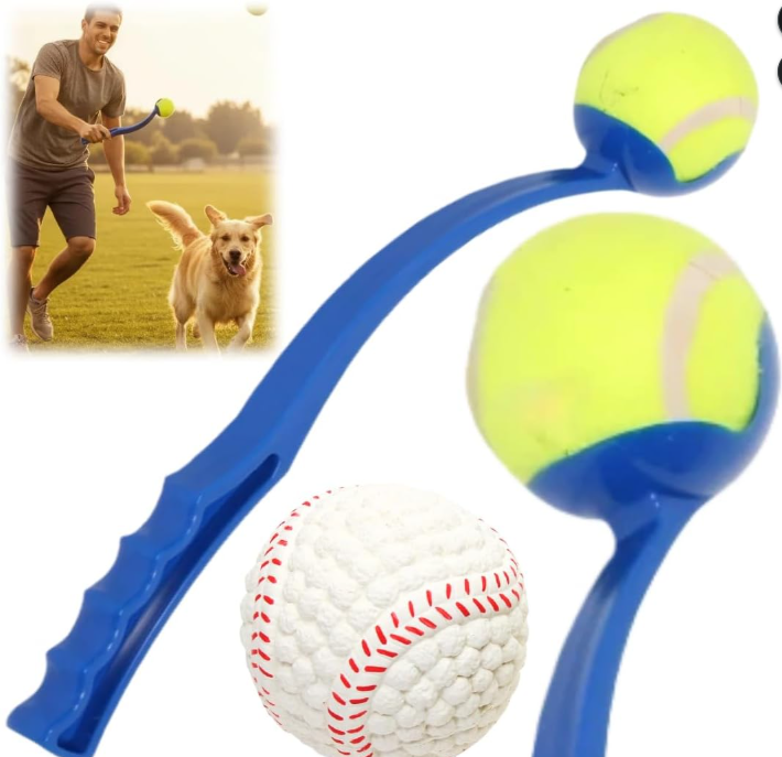 Dog Ball Launcher with Tennis Balls for Interactive Play