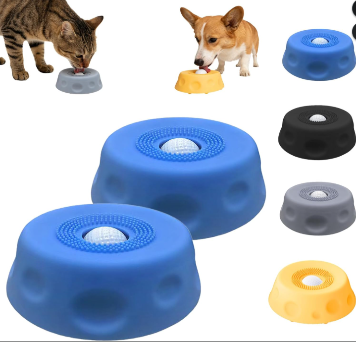 Interactive Lick Ball Slow Feeder Bowl for Dogs & Cats