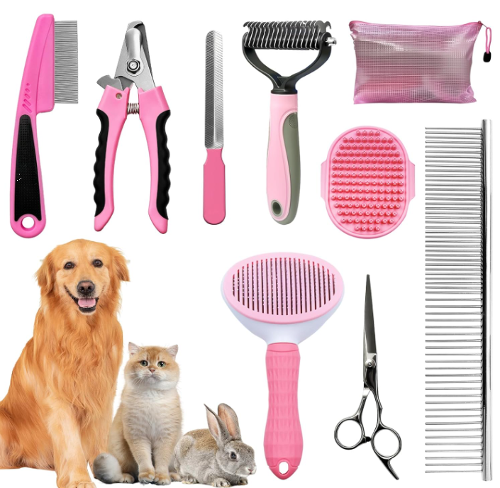9-Piece Pet Grooming Kit for Dogs & Cats