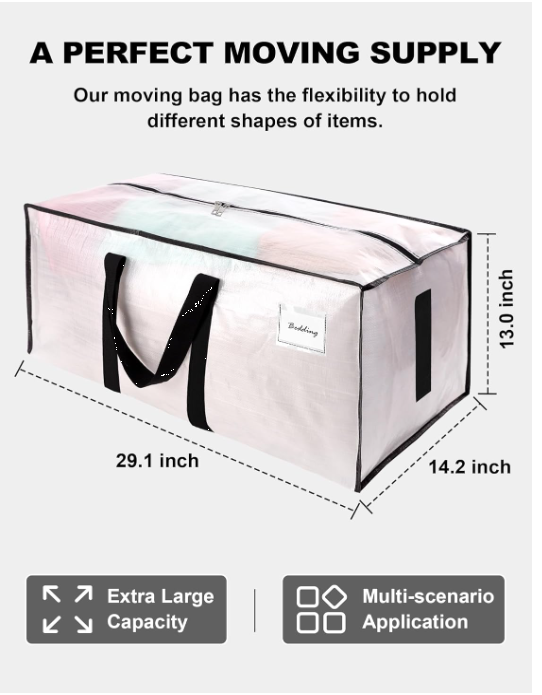 Heavy Duty Moving Storage Bags 8 Pack