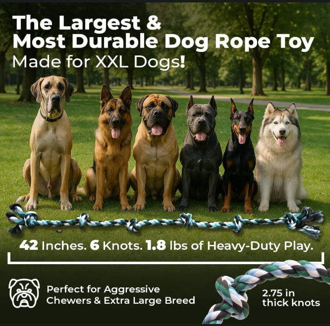 XXL Rope Tug Toy for Large and Aggressive Chewers