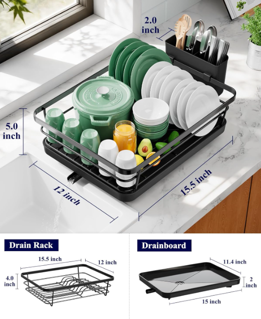 Kitchen Counter Dish Drying Rack