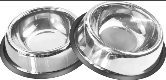 Stainless Steel Dog Bowl with Non-Slip Rubber Base