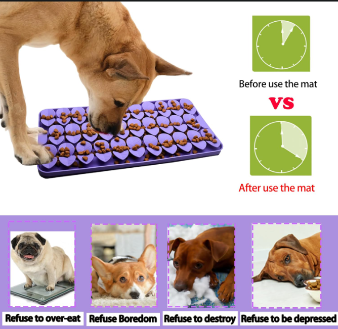 Silicone Slow Feeder Snuffle Mat for Dogs