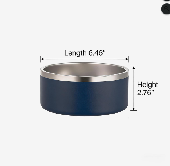 Stainless Steel Pet Bowl with Non-Slip Base for Cats & Dogs