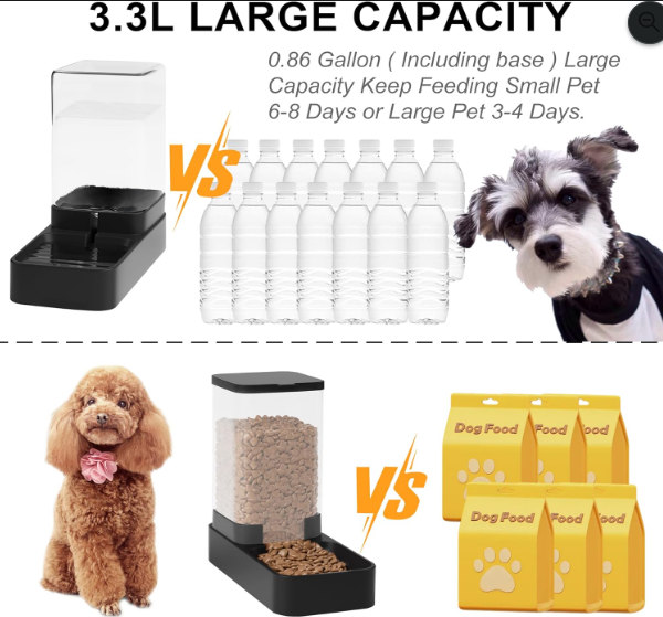 Automatic Pet Feeder & Water Dispenser Set for Cats and Dogs