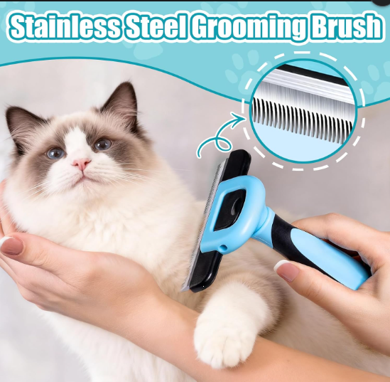 Pet Deshedding Brush for Dogs & Cats