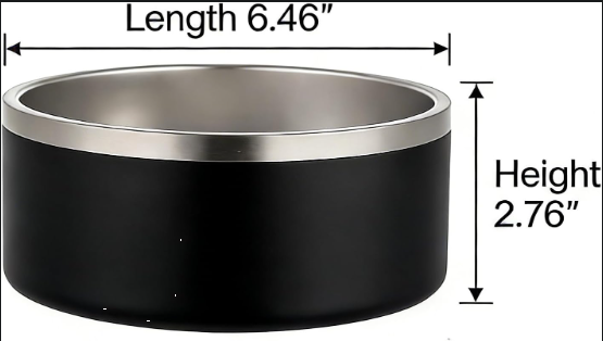 Stainless Steel Pet Bowl with Non-Slip Base