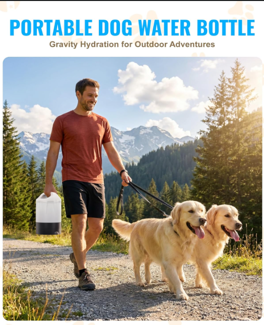 Portable Gravity Dog Water Dispenser 128oz