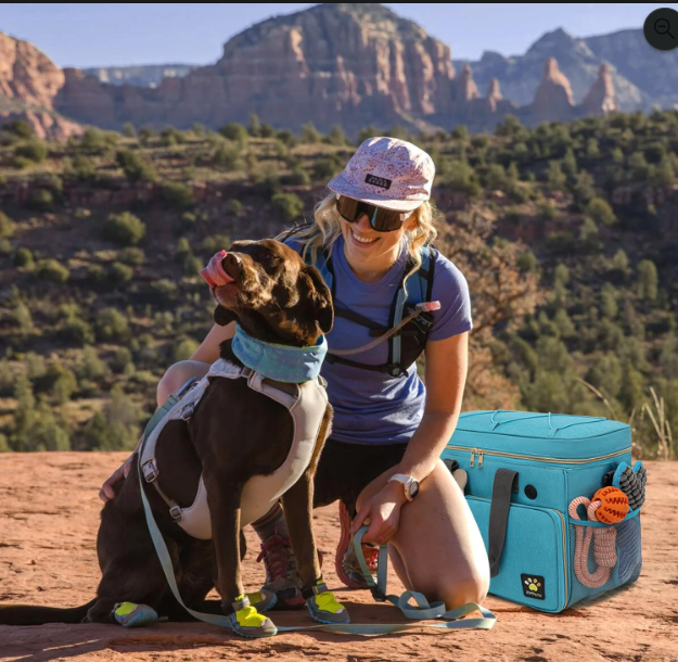 Pet Travel Bag Set with Collapsible Bowls