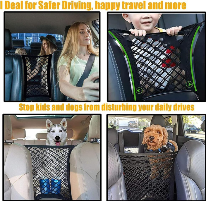 Pet Car Safety Net Barrier 🚗🐶