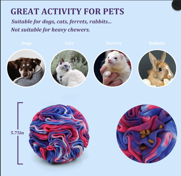Interactive Snuffle Ball for Dogs – Treat Dispensing Puzzle Toy