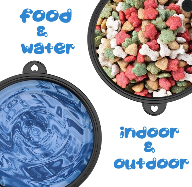 Collapsible Slow Feeder Travel Dog Bowl