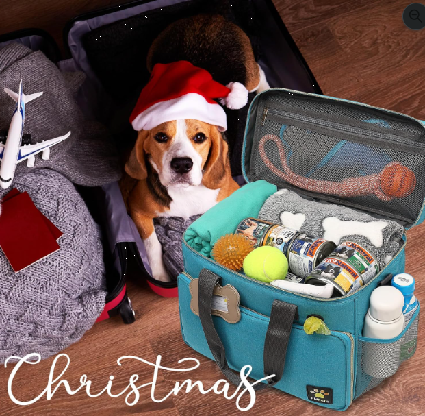 Pet Travel Bag Set with Collapsible Bowls