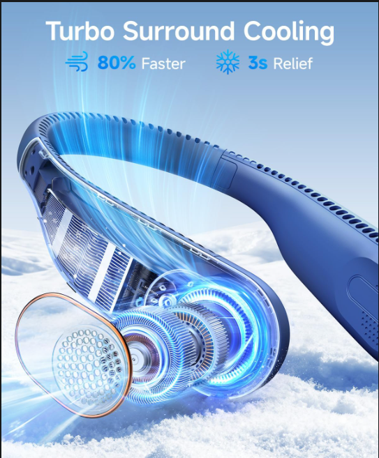 Portable Bladeless Neck Fan 5200mAh