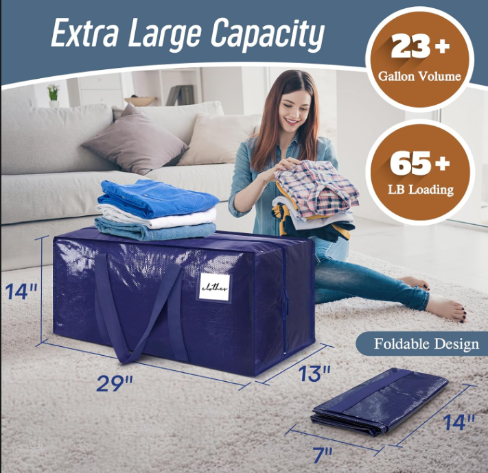 Heavy Duty Moving & Storage Bags (6-Pack)