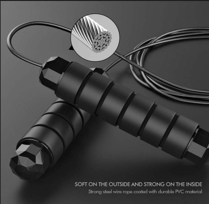 Adjustable Speed Jump Rope with Ball Bearings for Fitness Training