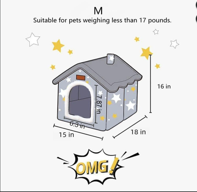 Cozy Indoor Pet House Bed