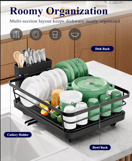 Kitchen Counter Dish Drying Rack