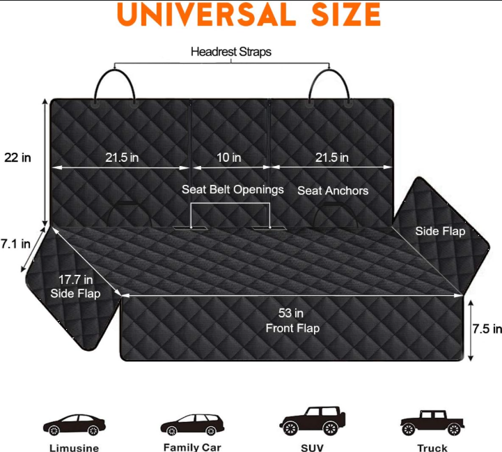 Waterproof Pet Car Seat Cover 🚗🐶