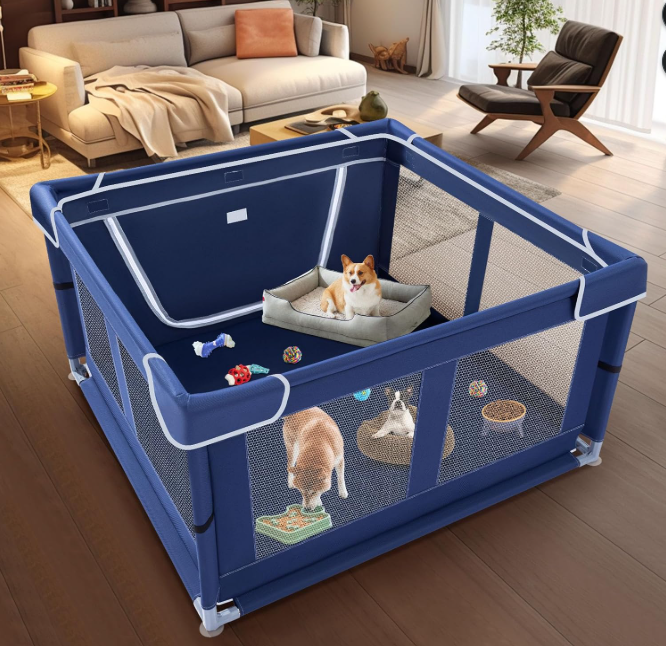 Portable Indoor Puppy Playpen
