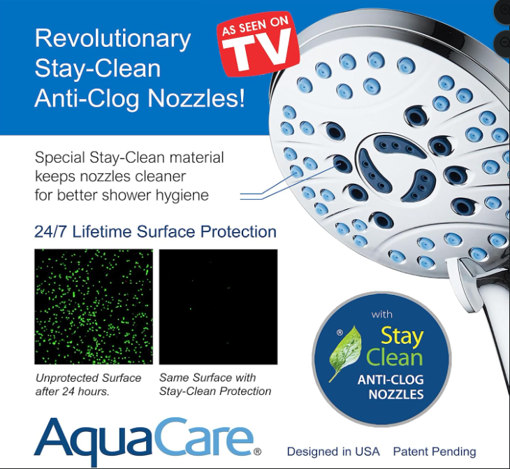 High Pressure 8-Mode Handheld Shower Head with Stainless Steel Hose