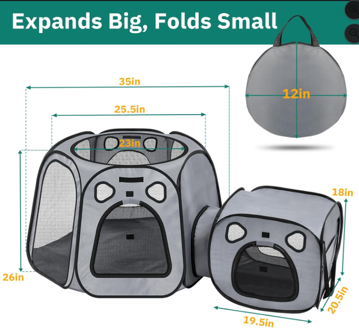 Portable Foldable Cat Playpen Tent