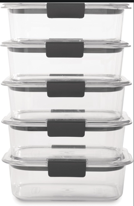 Food Storage Containers Set with Locking Lids (5-Pack)