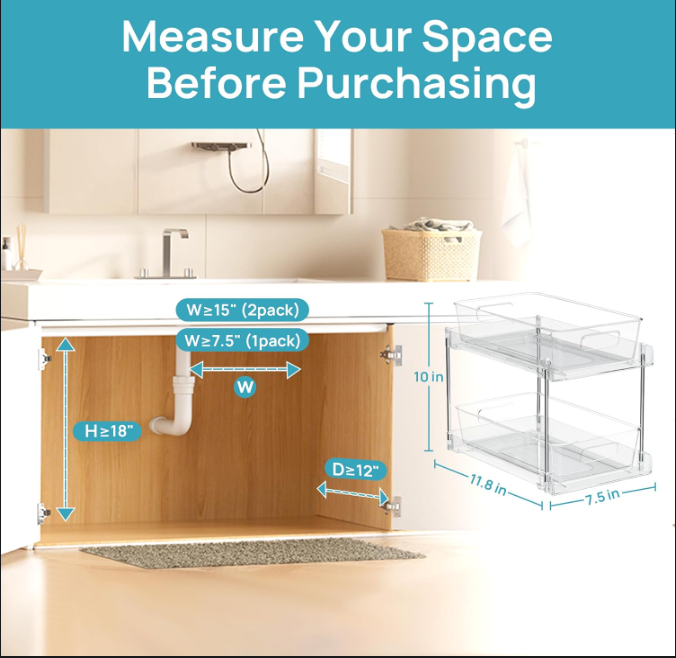 2-Tier Pull-Out Under Sink Organizer Set