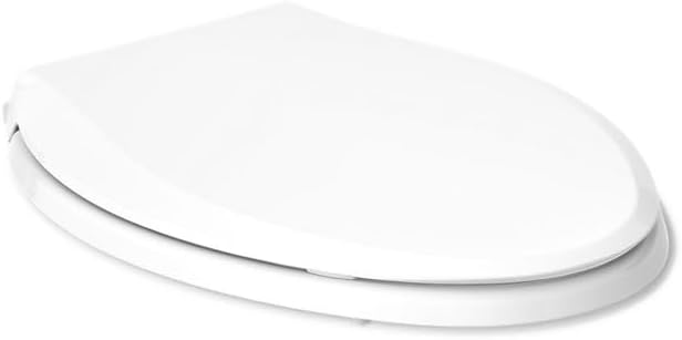KOHLER K-35584 Cachet Recycled Plastic, Readylatch, Quiet-Close, Soft Close Elongated Toilet Seat